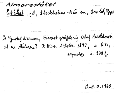 Bild på arkivkortet för arkivposten Almarestäket, Stäket
