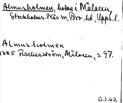 Bild på arkivkortet för arkivposten Almusholmen