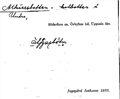 Bild på arkivkortet för arkivposten Alkärrsbotten