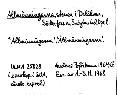 Bild på arkivkortet för arkivposten Almänningarna