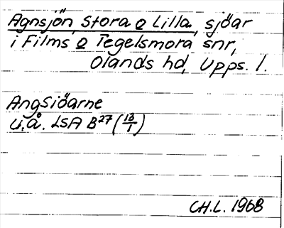 Bild på arkivkortet för arkivposten Agnsjön, Stora o. Lilla