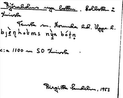 Bild på arkivkortet för arkivposten Björnholms nya botten