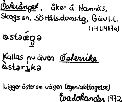 Bild på arkivkortet för arkivposten Österänget