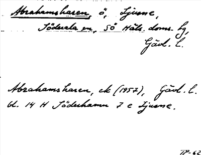 Bild på arkivkortet för arkivposten Abrahamsharen