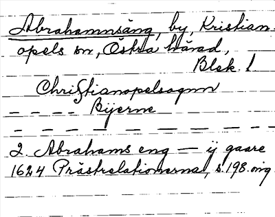 Bild på arkivkortet för arkivposten Abrahamnsäng