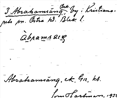 Bild på arkivkortet för arkivposten Abrahamsäng