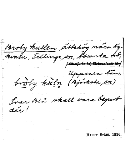 Bild på arkivkortet för arkivposten Broby kullen