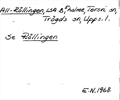 Bild på arkivkortet för arkivposten All-Röllingen, se Röllingen