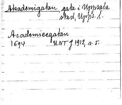 Bild på arkivkortet för arkivposten Akademigatan
