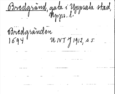 Bild på arkivkortet för arkivposten Bredgränd