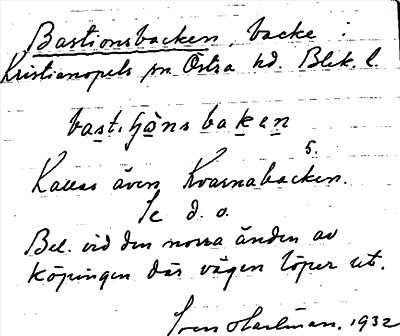 Bild på arkivkortet för arkivposten Bastionsbacken