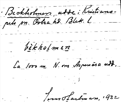 Bild på arkivkortet för arkivposten Beckholmen