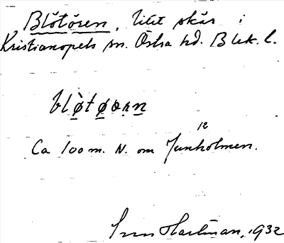 Bild på arkivkortet för arkivposten Blötören