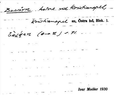 Bild på arkivkortet för arkivposten Bossörn