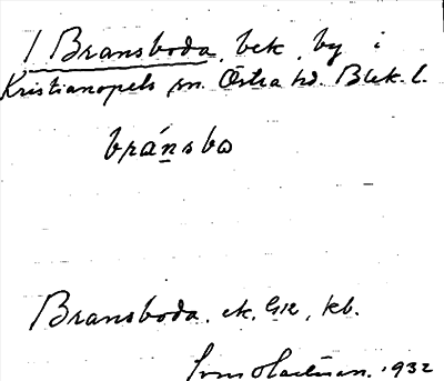 Bild på arkivkortet för arkivposten Bransboda