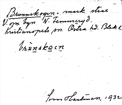 Bild på arkivkortet för arkivposten Brunnskogen