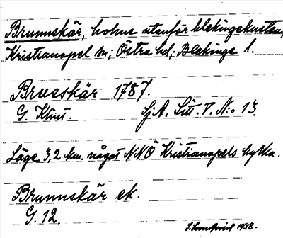Bild på arkivkortet för arkivposten Brunnskär