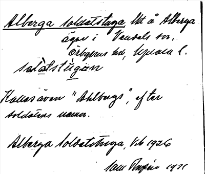 Bild på arkivkortet för arkivposten Alberga soldatstuga