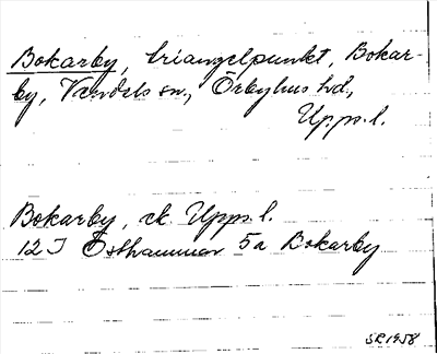 Bild på arkivkortet för arkivposten Bokarby