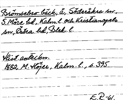 Bild på arkivkortet för arkivposten Brömsebro bäck