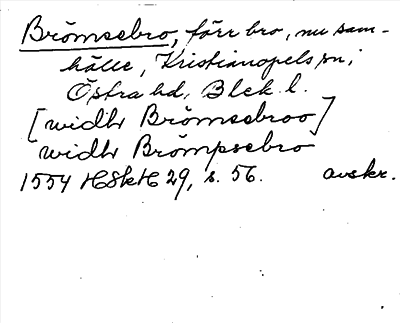 Bild på arkivkortet för arkivposten Brömsebro