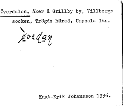 Bild på arkivkortet för arkivposten Överdalen