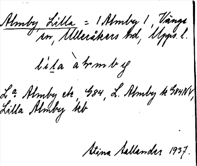 Bild på arkivkortet för arkivposten Almby, Lilla