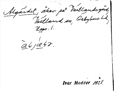 Bild på arkivkortet för arkivposten Algärdet