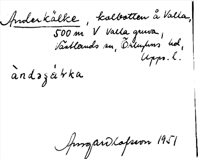 Bild på arkivkortet för arkivposten Anderkälke