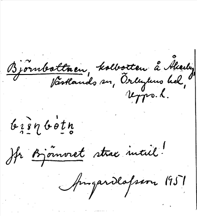 Bild på arkivkortet för arkivposten Björnbottnen