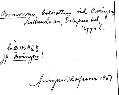 Bild på arkivkortet för arkivposten Bomossen