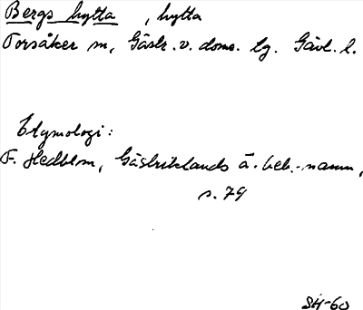 Bild på arkivkortet för arkivposten Bergs hytta