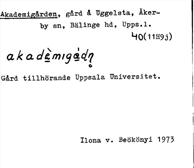 Bild på arkivkortet för arkivposten Akademigården