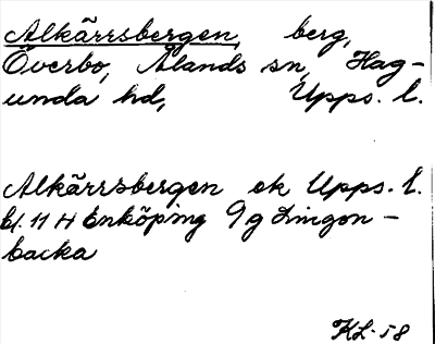 Bild på arkivkortet för arkivposten Alkärrsbergen