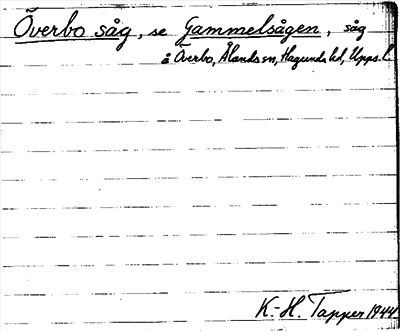 Bild på arkivkortet för arkivposten Överbo såg, se Gammelsågen