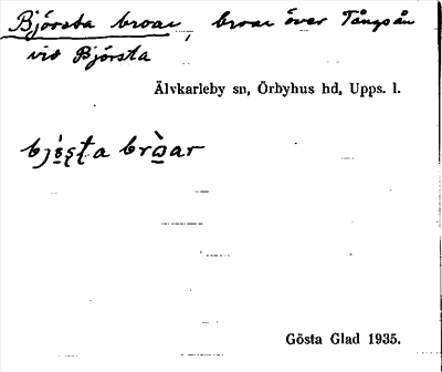 Bild på arkivkortet för arkivposten Björsta broar
