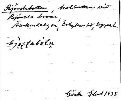 Bild på arkivkortet för arkivposten Björstabotten