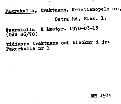 Bild på arkivkortet för arkivposten Fagrakulla