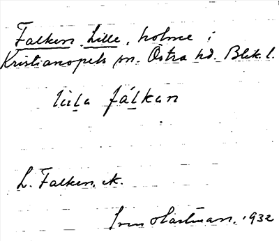 Bild på arkivkortet för arkivposten Falken, Lille