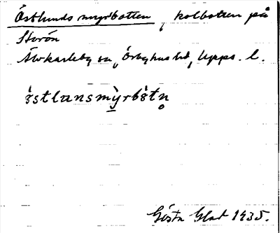 Bild på arkivkortet för arkivposten Östlunds myrbotten