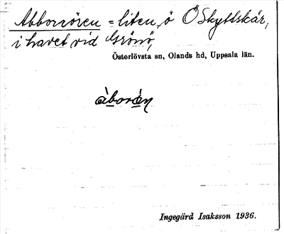 Bild på arkivkortet för arkivposten Abborrören