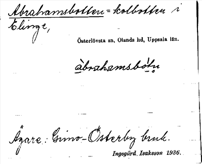 Bild på arkivkortet för arkivposten Abrahamsbotten