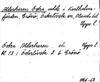 Bild på arkivkortet för arkivposten Alderharen, Östra