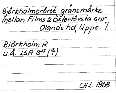 Bild på arkivkortet för arkivposten Björkholmeröret