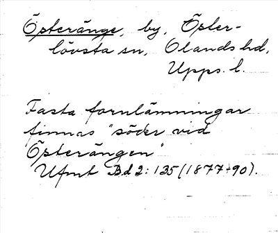 Bild på arkivkortet för arkivposten Österänge