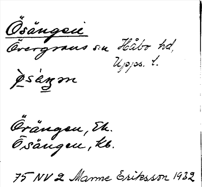 Bild på arkivkortet för arkivposten Ösängen