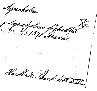 Bild på arkivkortet för arkivposten Agnaholm