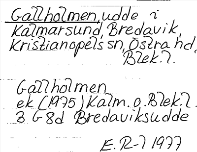 Bild på arkivkortet för arkivposten Gallholmen