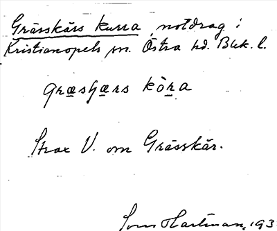 Bild på arkivkortet för arkivposten Grässkärs kurra