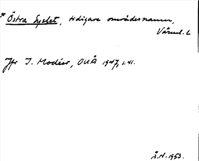 Bild på arkivkortet för arkivposten *Östra Syslet